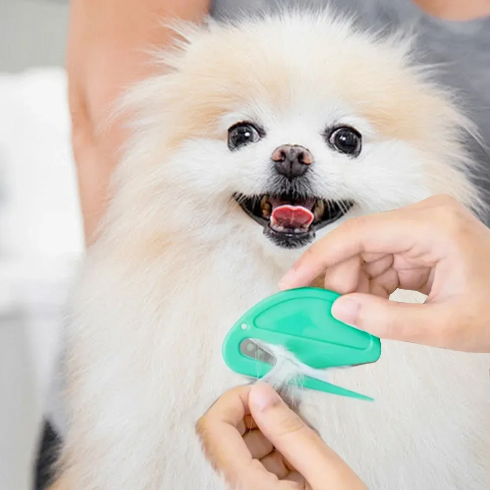 Neue Katze Hund Kamm Haustier offenen Knoten Kamm Katze Welpen Haar Fell Schuppen Pflege Trimmer Kamm Klinge Haustier Zubehör – Detail 6