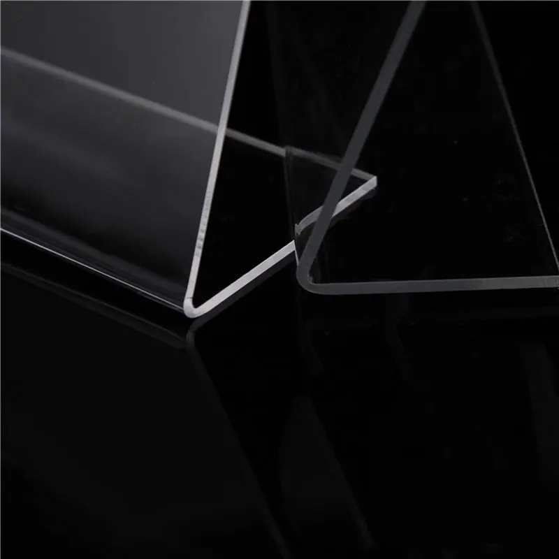 10pcs Acrylic Clear Plastic Stand Desk Sign Label Frame Price Tag Display Paper Card Holders Frame L-shaped Transparent Card