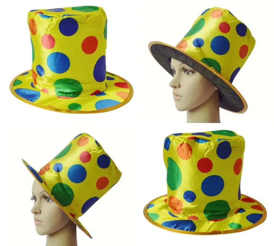 

Halloween Ball Party Performance Hat Joker Dotted High Hat