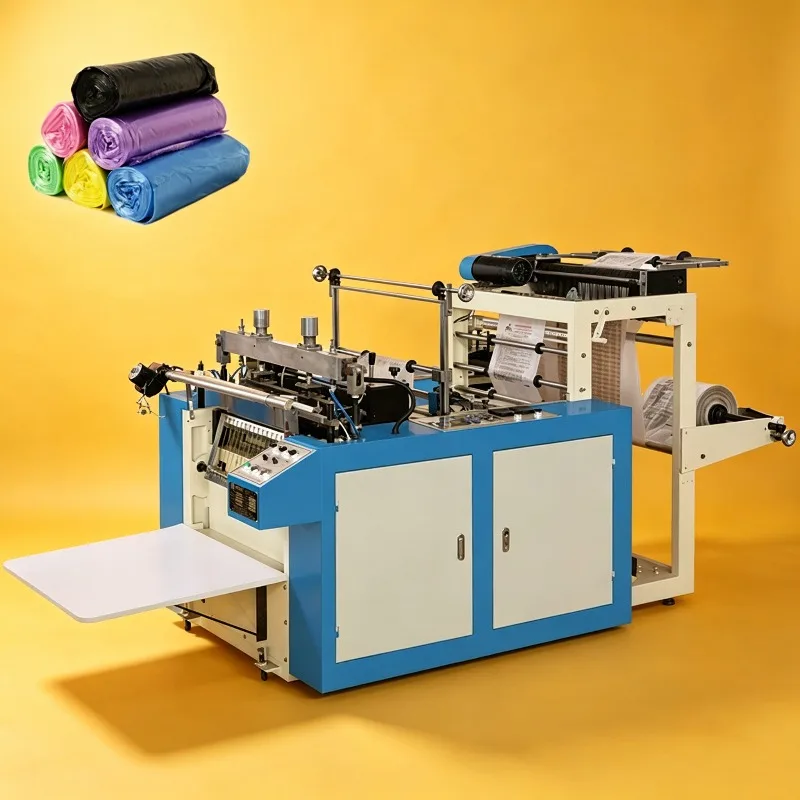 Customizable Plastic Bag Production Line Automatic T-Shirt Garbage Bag Making Machine PE HDPE Nylon Film Extruder CE SGS ISO App
