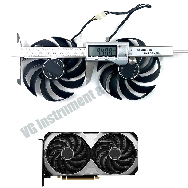 Geeignet für MSI RTX4070 4070S 4070tiS VENTUS 2X Grafikkartenlüfter PLD10012S12HH – Detail 1