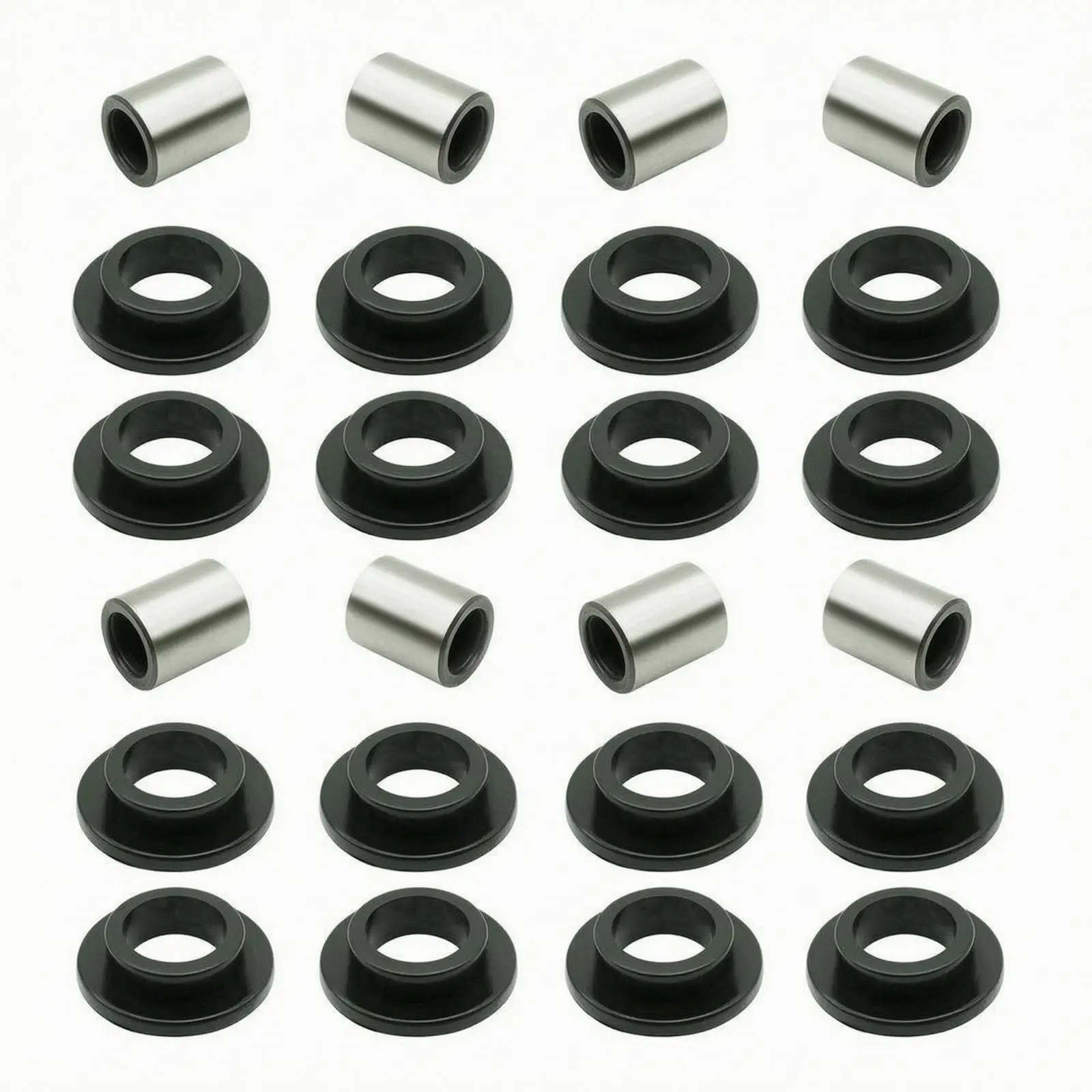 Shock Absorber Bushing and Bearing Sleeve Kit Direct Replacement Shock Absorber Bushing Kit Zinc-Plated Compatible for DIYers