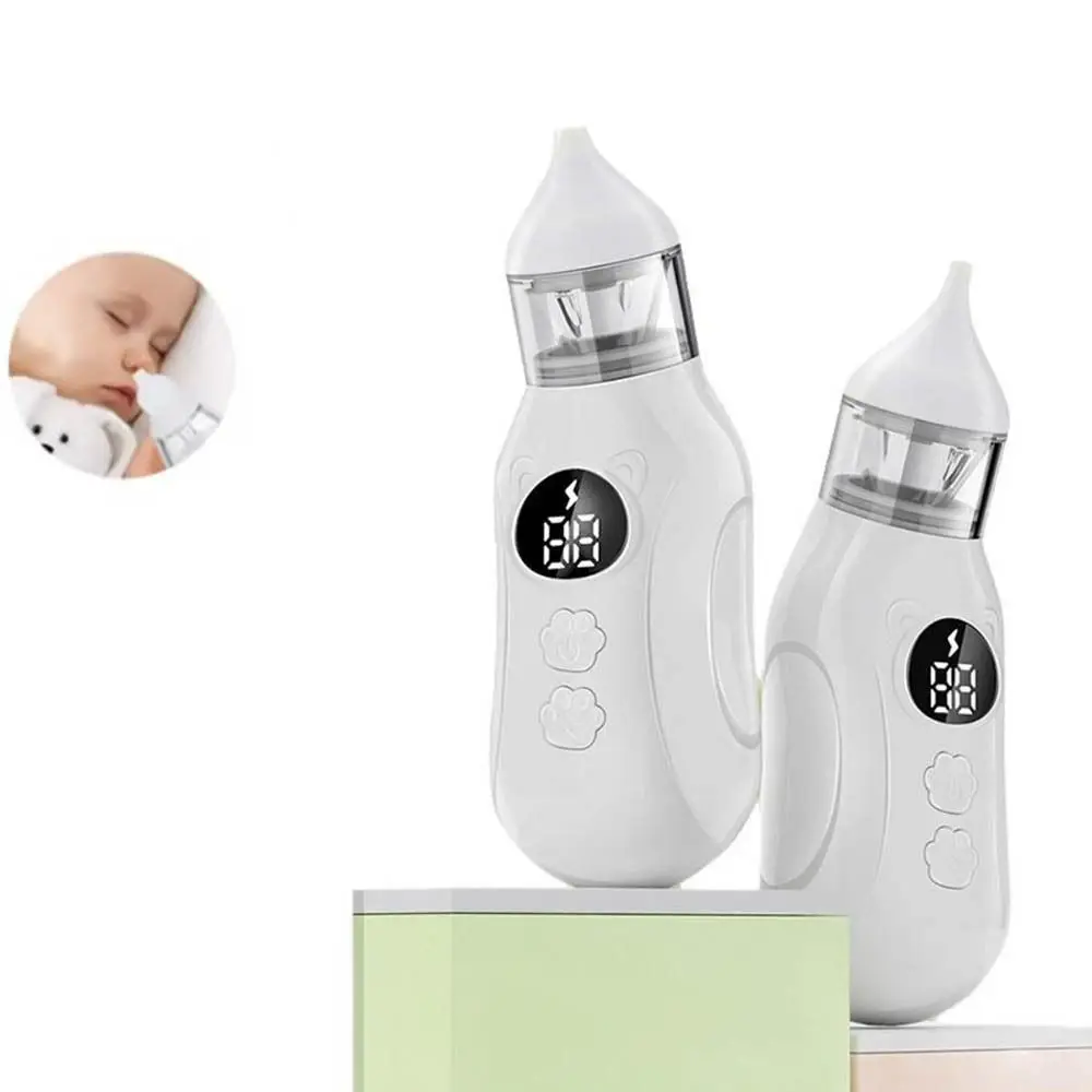 

Rechargeable Baby Electric Nasal Aspirator with 9 Suction Levels 2 Silicone Tips Newborn Nose Sucker Anti Backflow