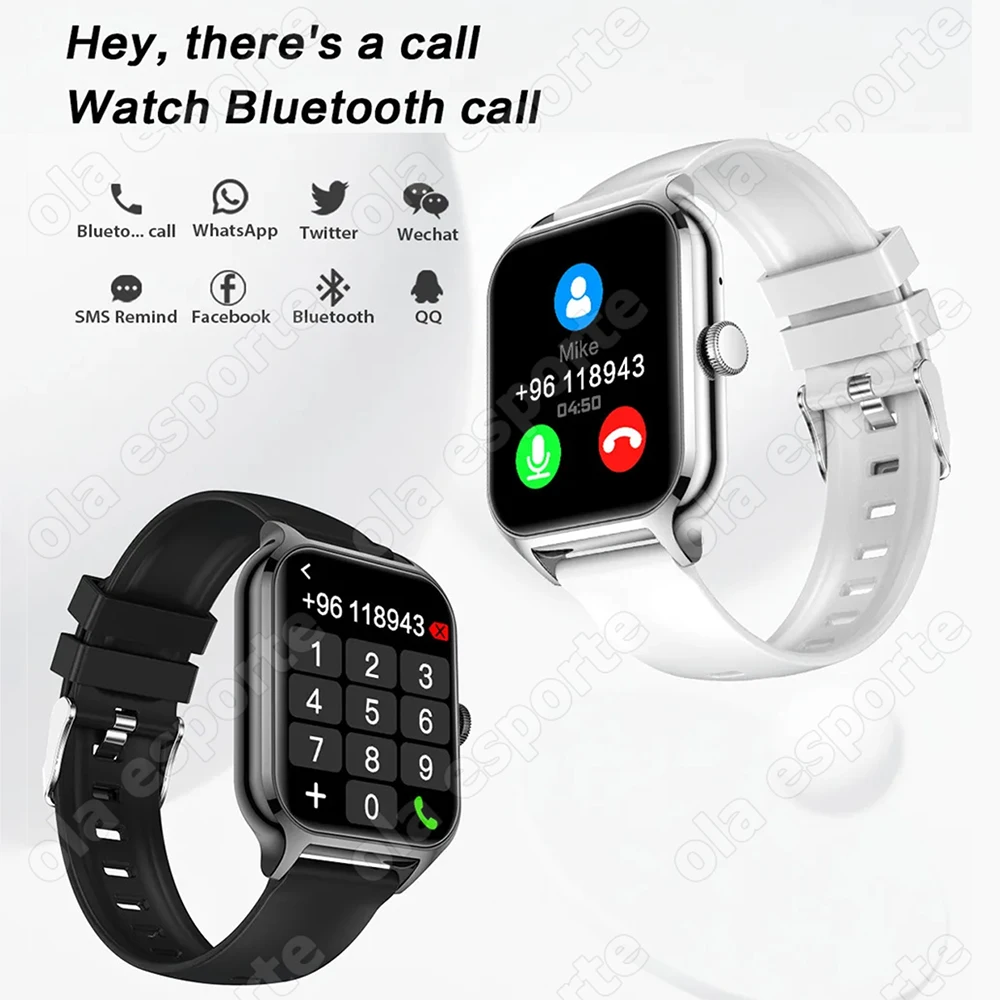 New Men's Smart Watch Women's Gift 2.01inch HD Full Touch Screen Sports Fitness Watch Electronics Bluetooth Talk Smartwatch Ht30