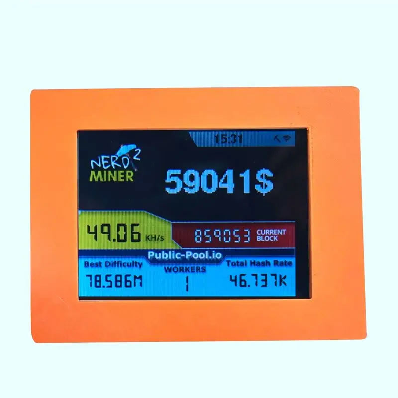 KYCOR-Nerdminer V2 Miner, pantalla LCD de 2,8 pulgadas, 56KH/S, Bitcoin Solo Miner, Nerd Miner, BTC Lottery Miner