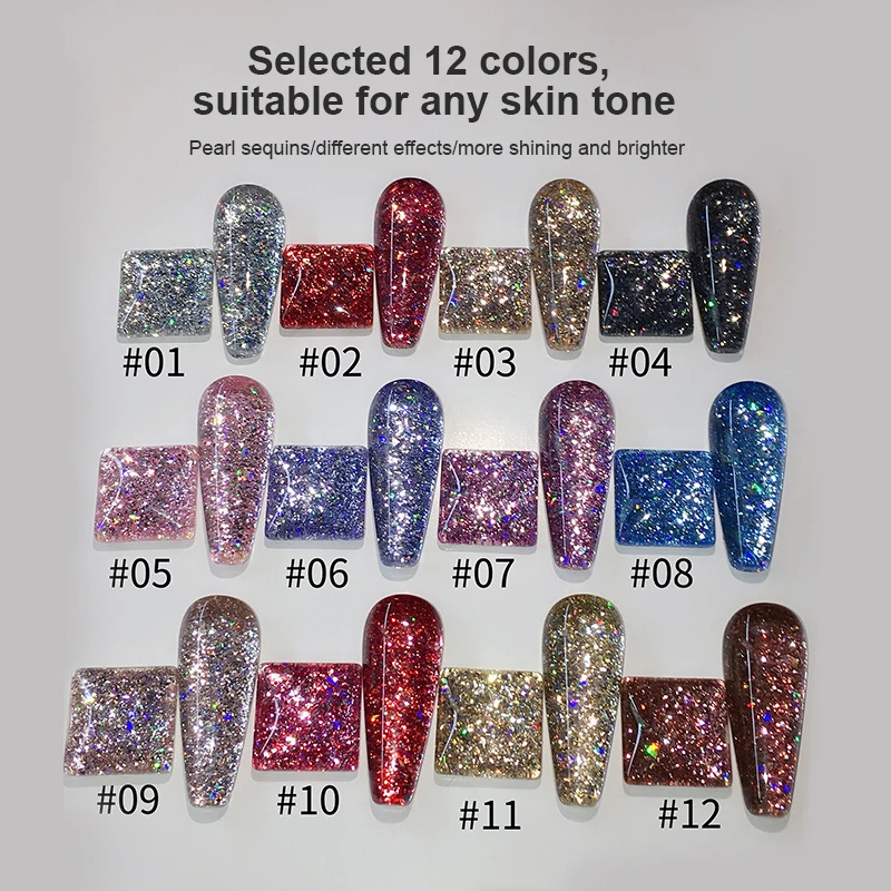 홀로그램 액세서리 반사 네일 파우더, 다크 플래시 샤이니 네일 글리터, 다용도 액세서리, 네일 아트 트렌디