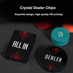 Lüks Poker Satıcısı Düğmesi Kristal Poker Düğmesi Kod SATIŞLAYICI HEPSİ Teksas'ta Kart Oyunları Poker Geceleri Turnuvaları için Hold'em
