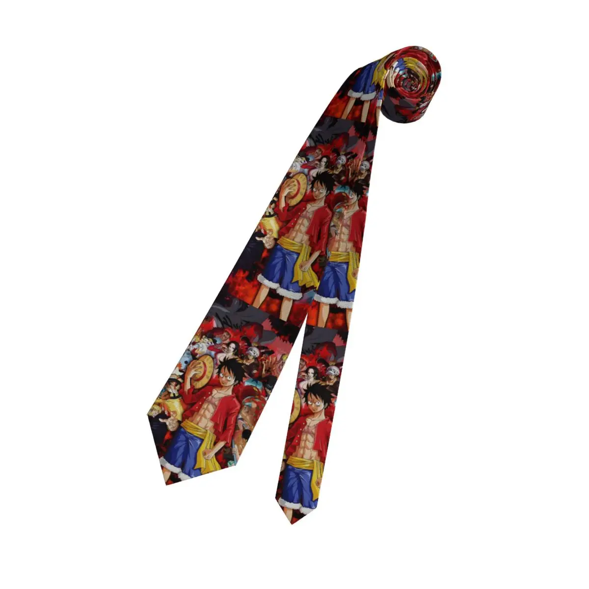 Custom Comic One P-Pieces L-Luffyes Ties Men Formal Silk Necktie for Wedding