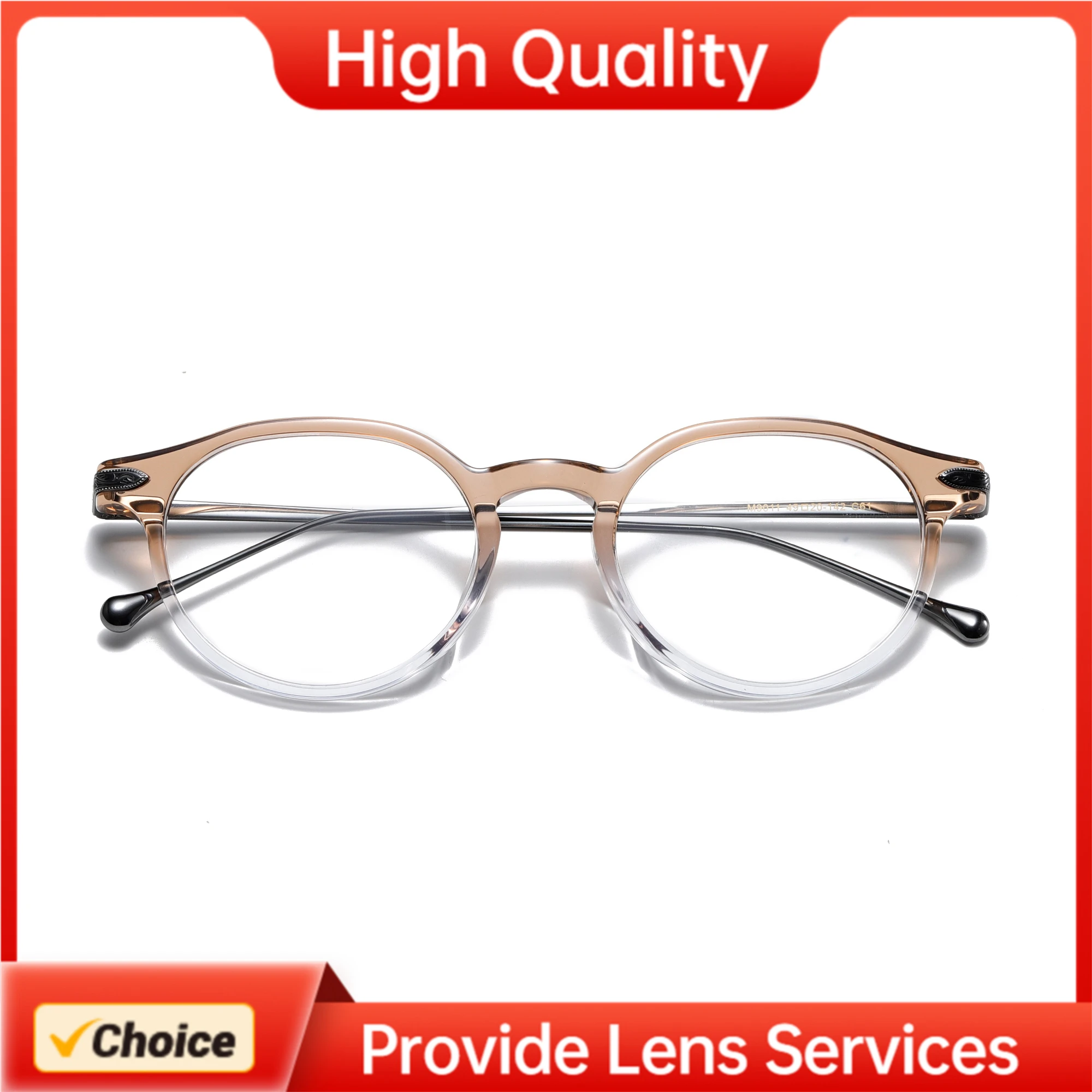 MATSUDA Same Style M9011 Designer Trend Retro Round Titanium Acetate Glasses Frame Hand made Spectacle Men Women Eyepieces Eye