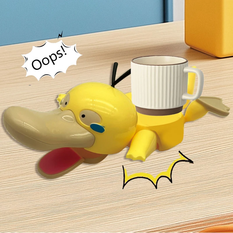 3D Cute Duck Coaster Panicked Duck Insulated Coaster Ornament Stress relieve Funny Bugsy Doll Mug Base Decoration  JJ1615