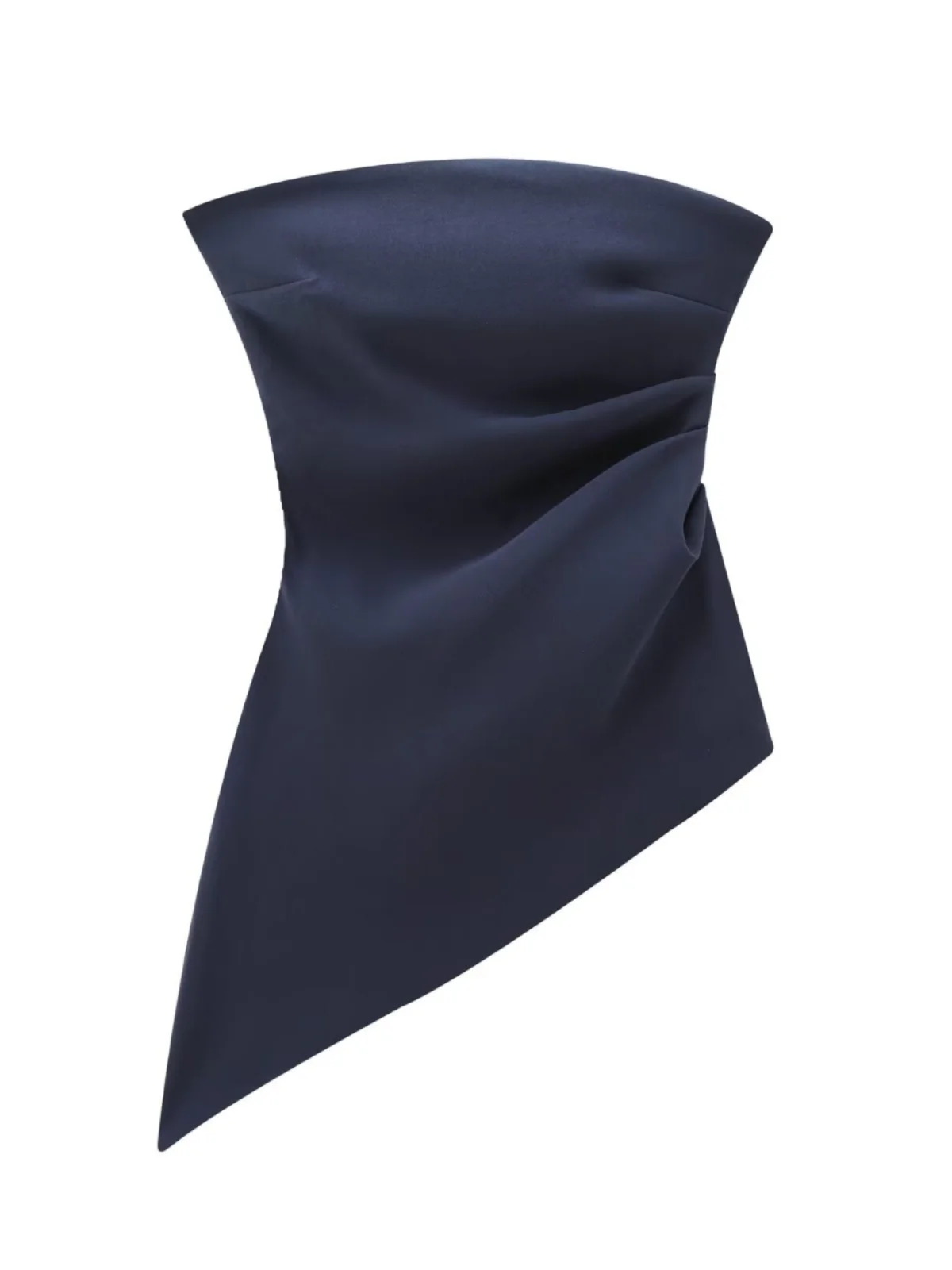 Primavera Estate Nuovo Asimmetrico ex Svel Bal Tube Top da donna Faion Pieghettato Cool Sle Slim Fit Poliestere Tirt