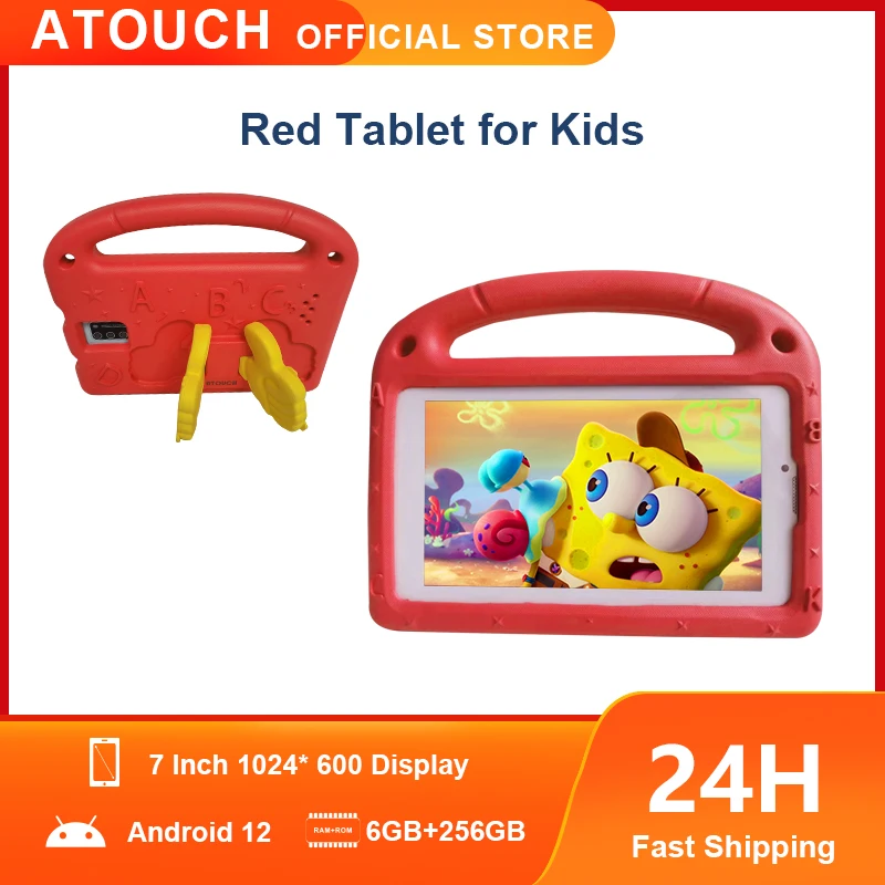 Atouch-子供向けの7インチAndroidクアッドコア教育用タブレット,4000mah ipad