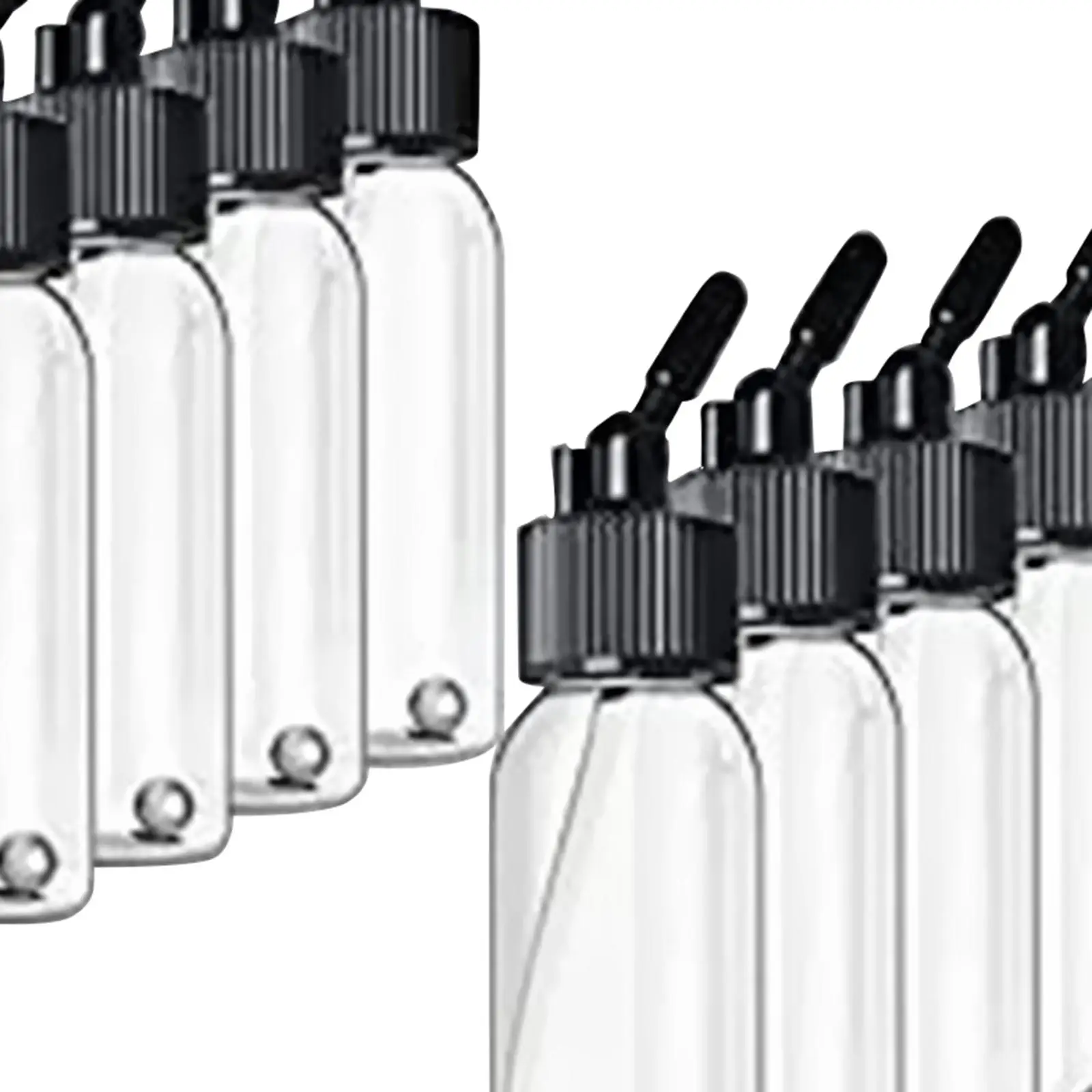 10 Pieces Paint Empty Bottle Jars Squirt Sharp Mouth Dropper Bottle Dual Actions Siphon Suction 30ml for Glue Dressing Liquids