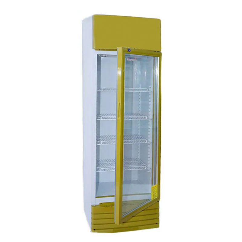 

Upright Beverage Cooler Single Glass Door Commercial Fan Cooling Refrigerator with CE & ERP Certification