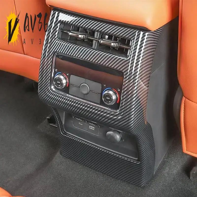

AV36-Rear Air Conditioner AC Vent Cover Anti Kick Panel Trim For GWM Haval H9 MKII 2024 2025 Accessories