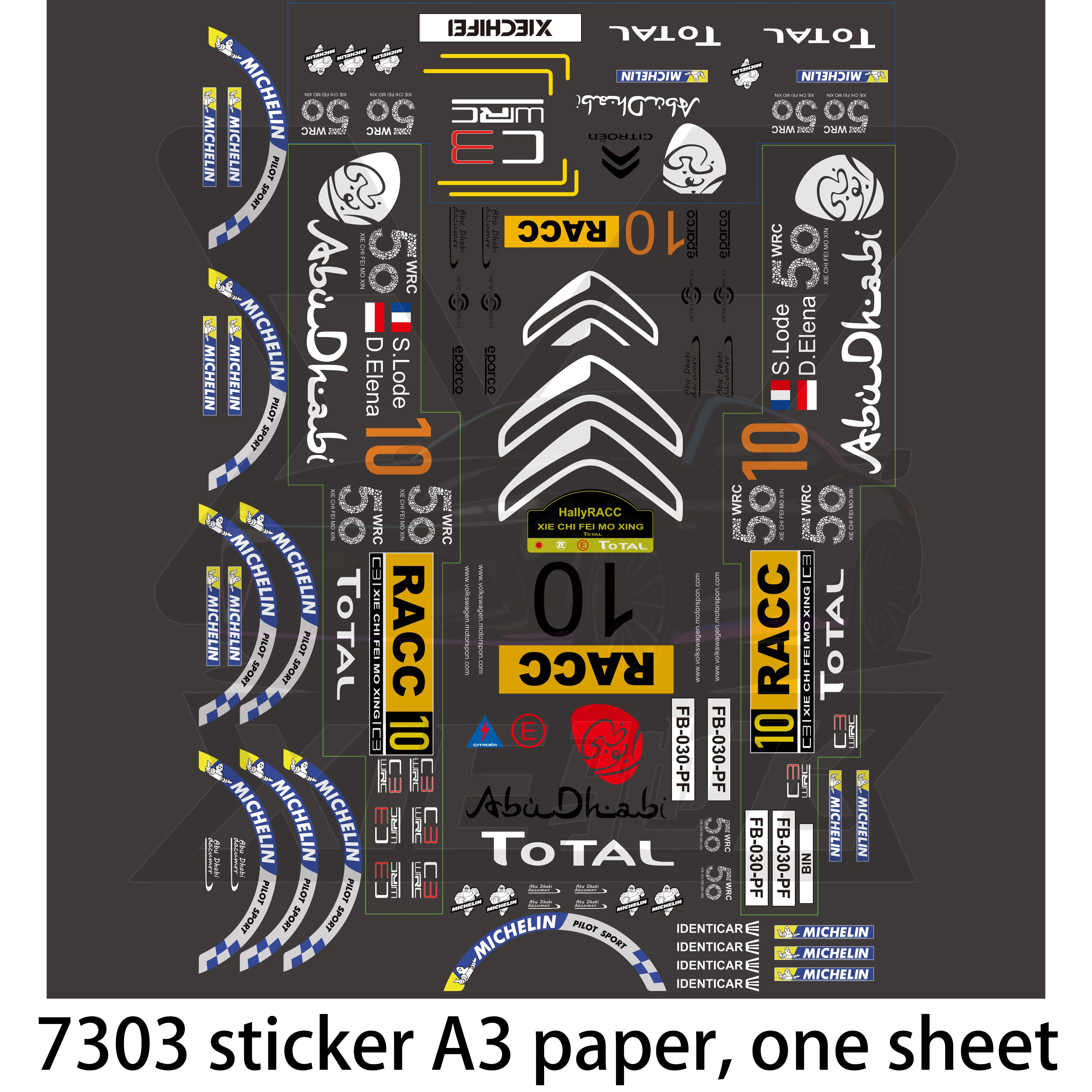 Meijiaxin 14303/10303/7303 High precision UV stickers enrich body details, personalized creativity, modification accessories