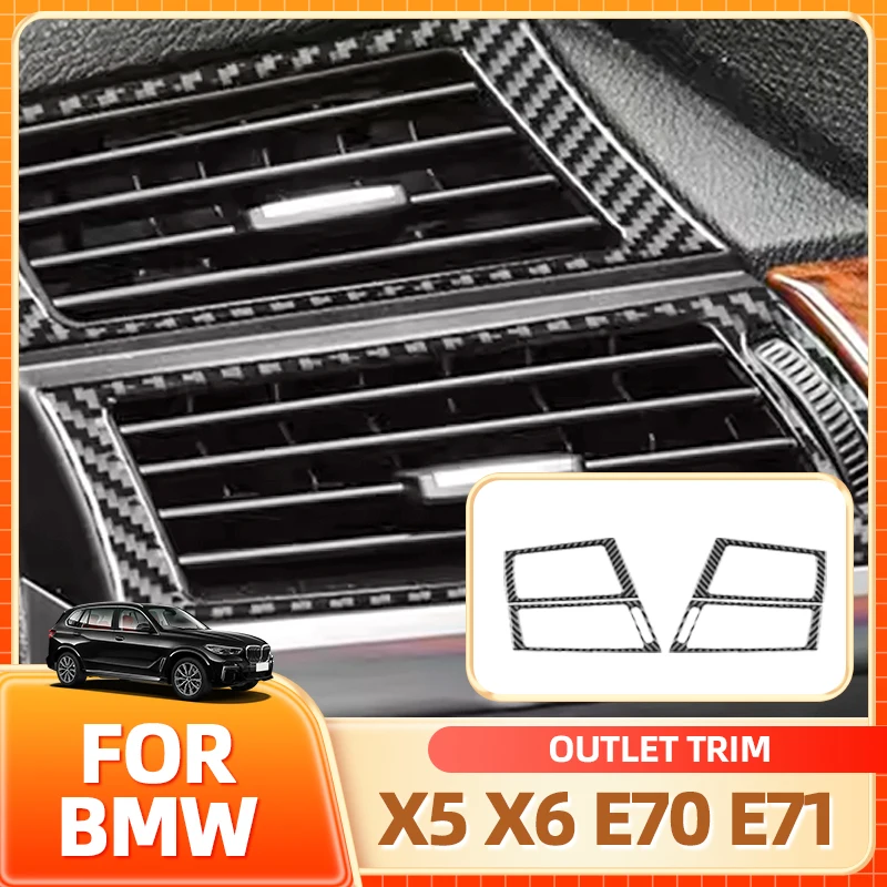 

Glasses Holder Hot For BMW X5 X6 E70 E71 2008-2013 Carbon Fiber Car Center Left Right Air Conditioner Air Vent Outlet Panel C