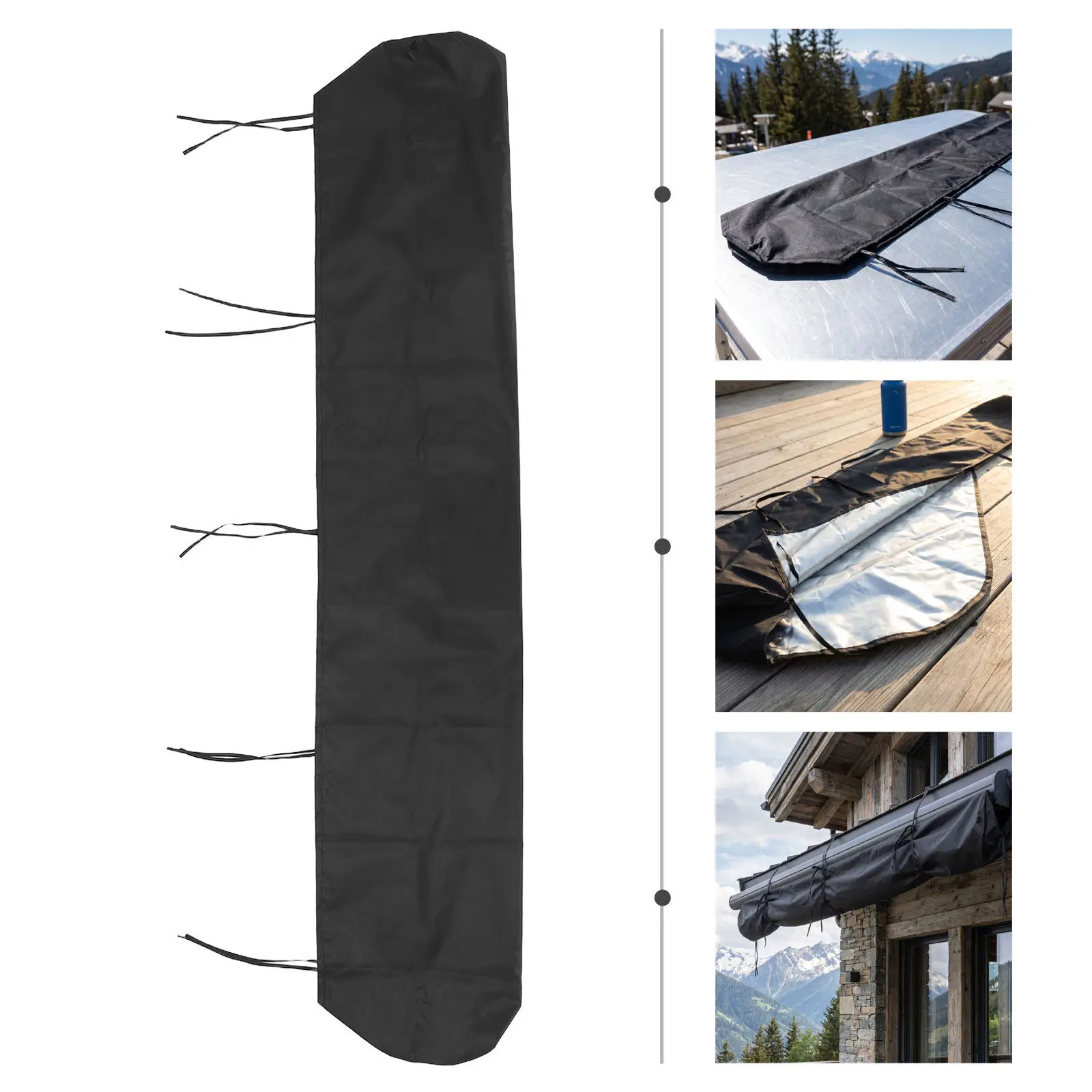 Outdoor Awning Protective Cover Waterproof 420D Oxford Heavy Duty Sleeve Accessories Weather Resistant Retractable Roller Blind