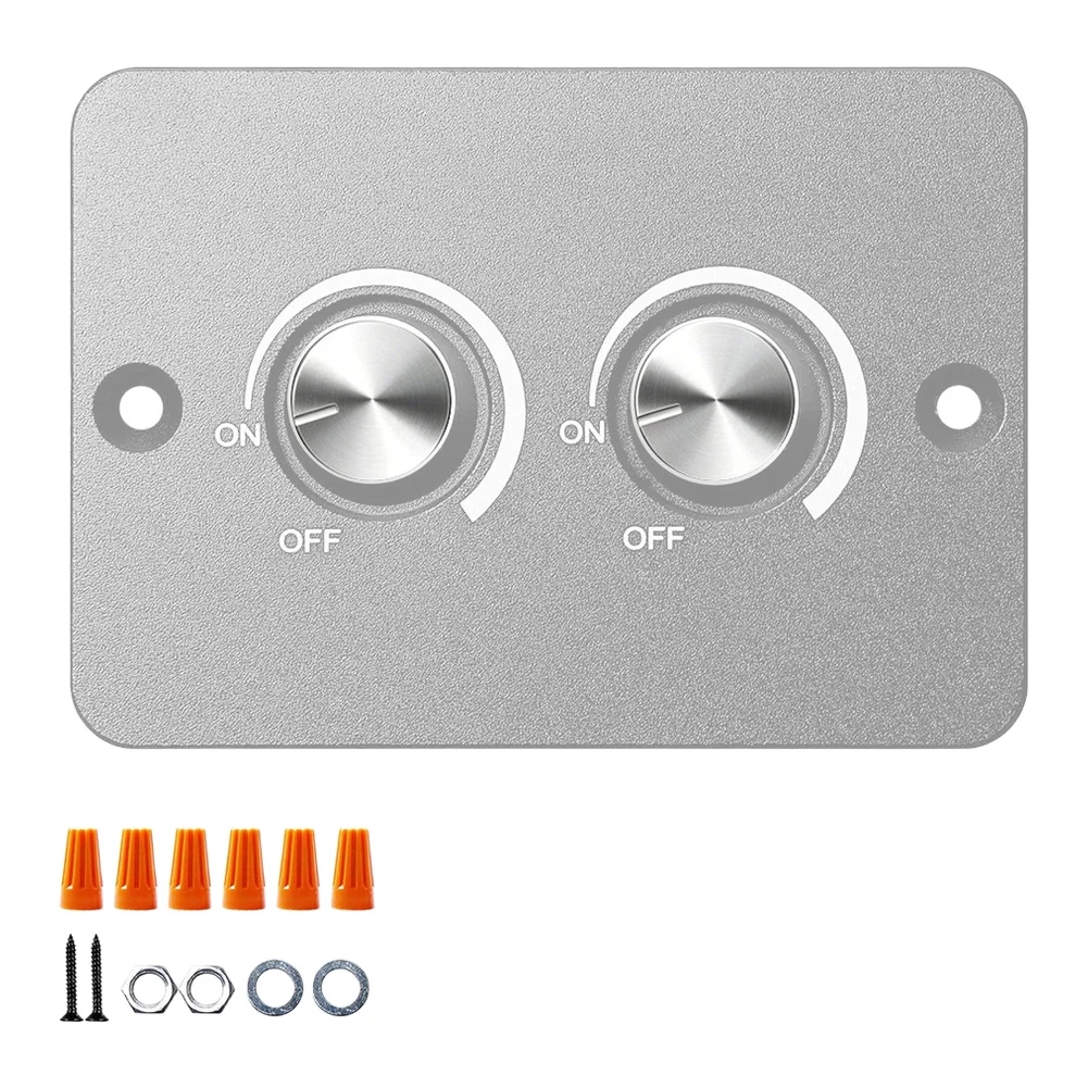 12V For PWM Dual-Channel Dimmer Switch 60W Rotary Type for Dimmable LED Halogen Bulbs in RV Truck Boat Trailer Applications