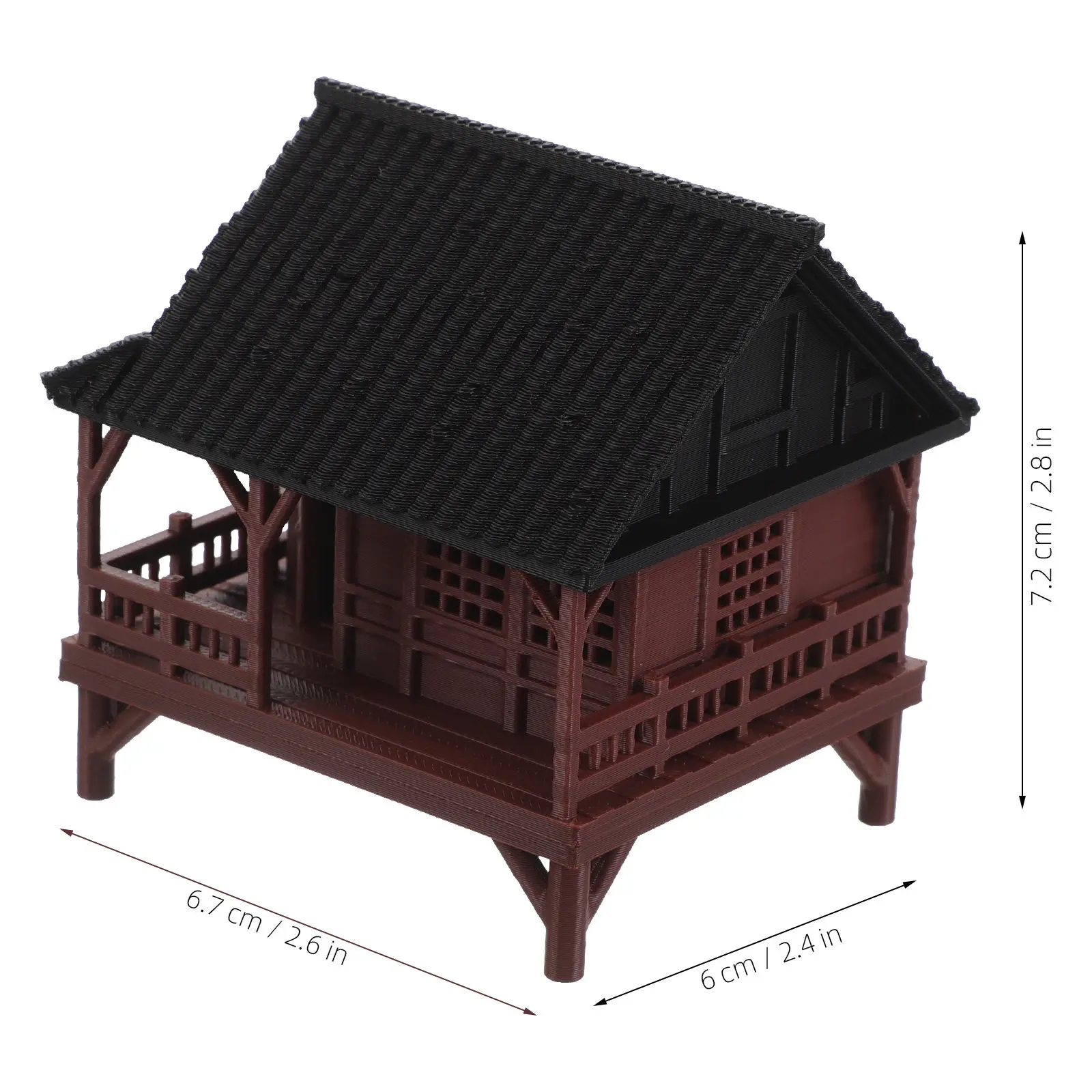 Micro Landscape Pavilion Statue Aquarium Decor Bonsai Garden Accessory Oriental Design Elegant Serene Harmonious Aesthetic