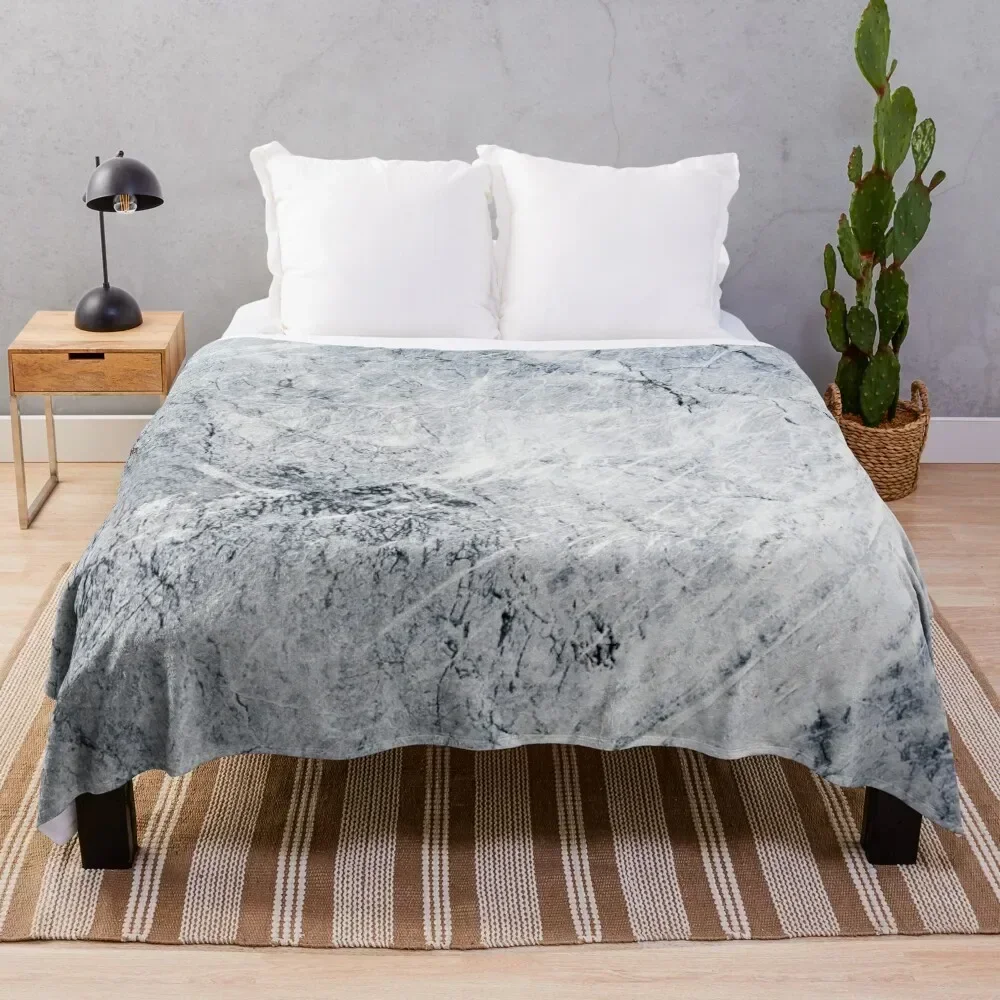 

Blue Gray Marble italian marble print Throw Blanket Luxury Designer sofa bed Sofas Blankets