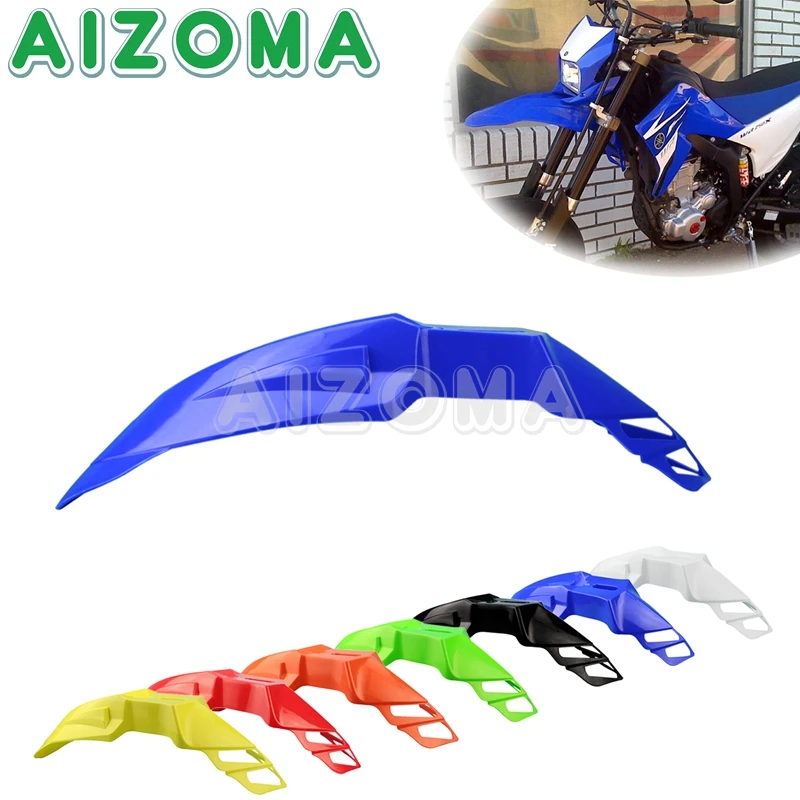 Blue Motorcycle Universal Fender Supermoto Offroad Dual Sport Motocross Front Mud Guards Protector For Yamaha WRF/YZF/TTR/PW/XT