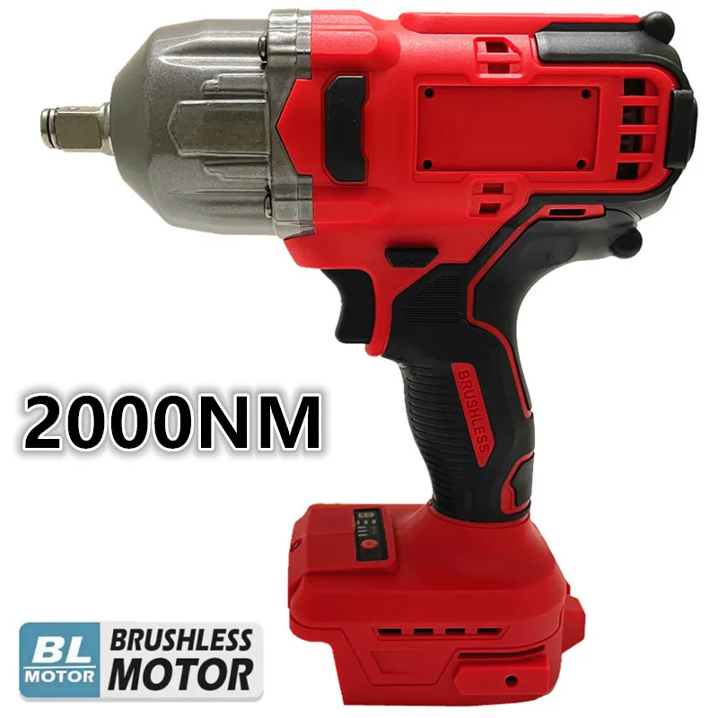 

For Milwaukee 18V Battery 2000Nm Brushless Impact Wrench 1/2 Inch Electric Wrench Large Torque Car Truck Repair Power Tools