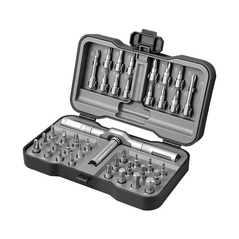38-in-1 Präzisions-Ratschenschraubendreher-Set Kompaktes Multi-Bit-Schraubendreher-Kit Reparaturwerkzeug Tragbare Organisierte Aufbewahrung – Detail 10