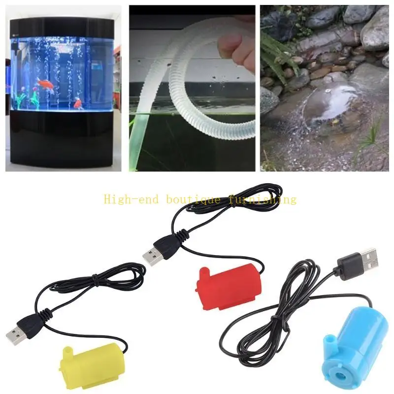 L9NB Micro Water Fish Tanks Aquarium USB Powered for DC 5V 2-3L/min Mini Motor Water-pump
