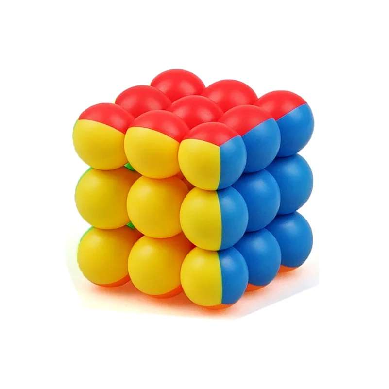 Kostka YJ 3x3x3, kostka kulkowa, sferyczna magiczna kostka, gładkie puzzle Toys kostka prędkości, bezpieczna kostka bez kątowa zabawki dla dzieci