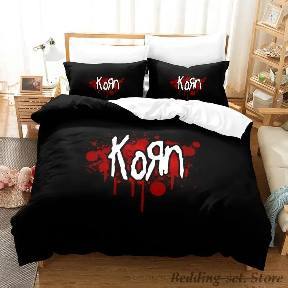 

2023 Korn Rock Bedding Set Single Twin Full Queen King Size Bed Set Adult Kid Bedroom 3PCS Fashion Duvetcover Sets