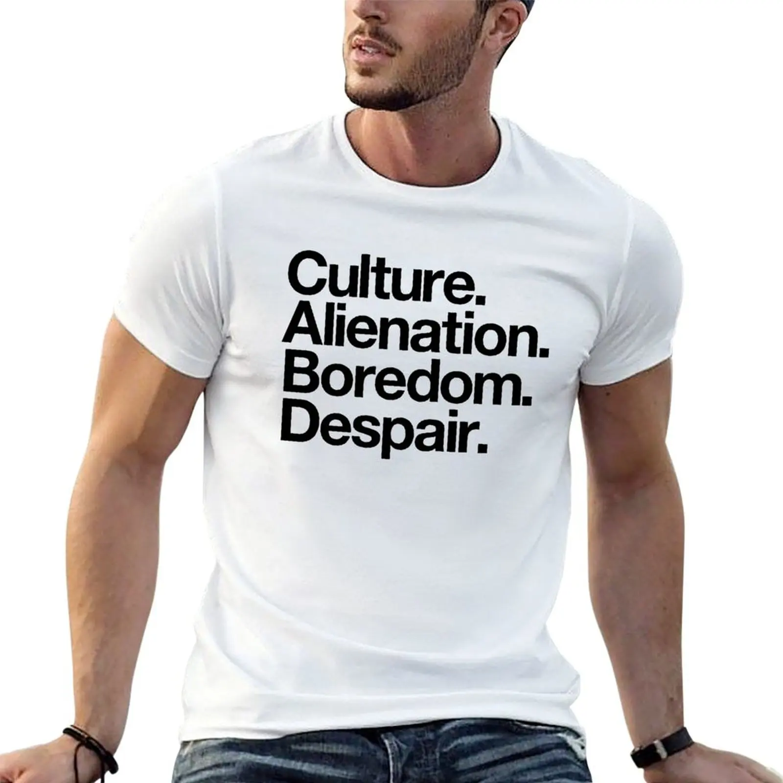 Culture. Alienation. Boredom. Despair - black T-Shirt High Elasticity Sports T-Shirt