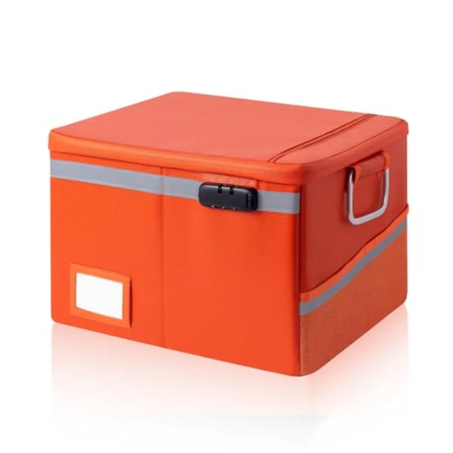 

Огнестойкий водонепроницаемый ящик для документов с замком, складной портативный органайзер для файлов, жесткий футляр для хранения подвесных папок форматов Letter и Legal