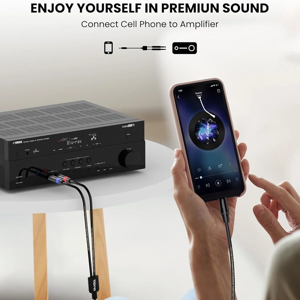 3.5 إلى 6.35 كابل ستيريو 1/8 بوصة TRS ستيريو إلى مزدوج 1/4 بوصة TS أحادية Y-الفاصل كابل 3.5 مللي متر Aux مقبس صغير إلى جاك اندلاع الحبل