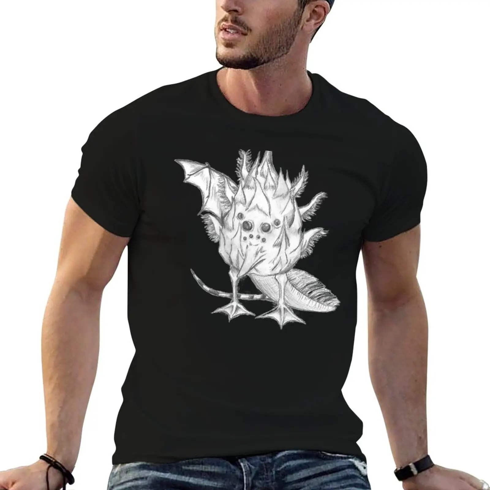 Draxolotl T-Shirt Casual Simple Design Short Sleeve Shirt