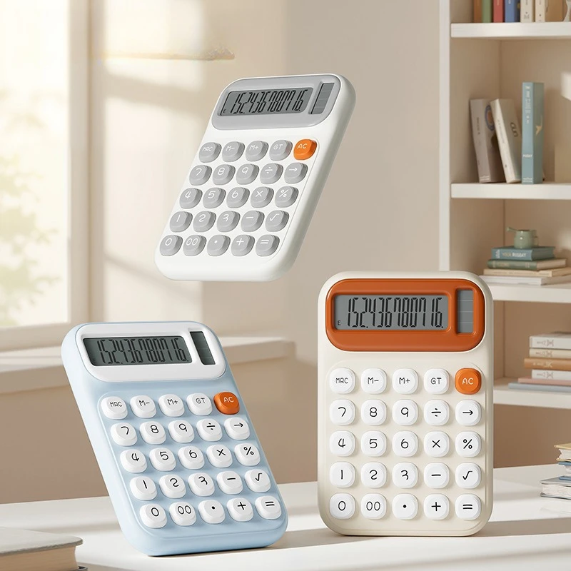 Dual-Power Calculator, High-Appearance & Portable Solar Calculator, Specialized for Students, Finance and Office Use