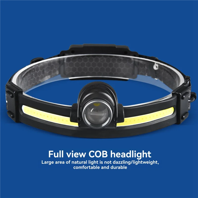 

ABRS-4X Sensor Headlight Led Light Outdoor Strong Light Zoom Floodlight COB Head-Mounted Fishing Light Running Headlamp