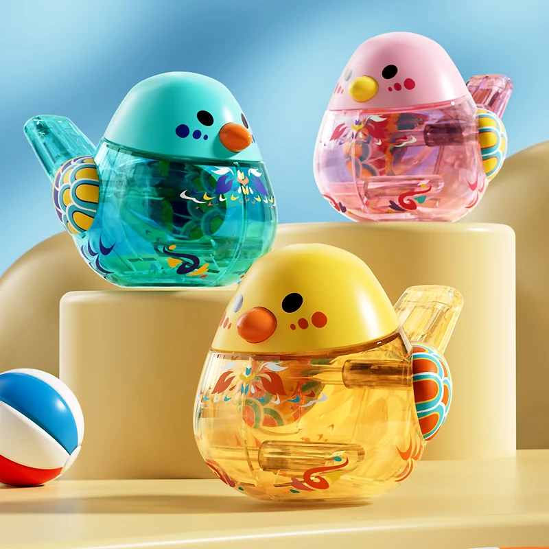 Colorful Children's Cartoon Bird Whistle Toy Loading Water to Change Tone
