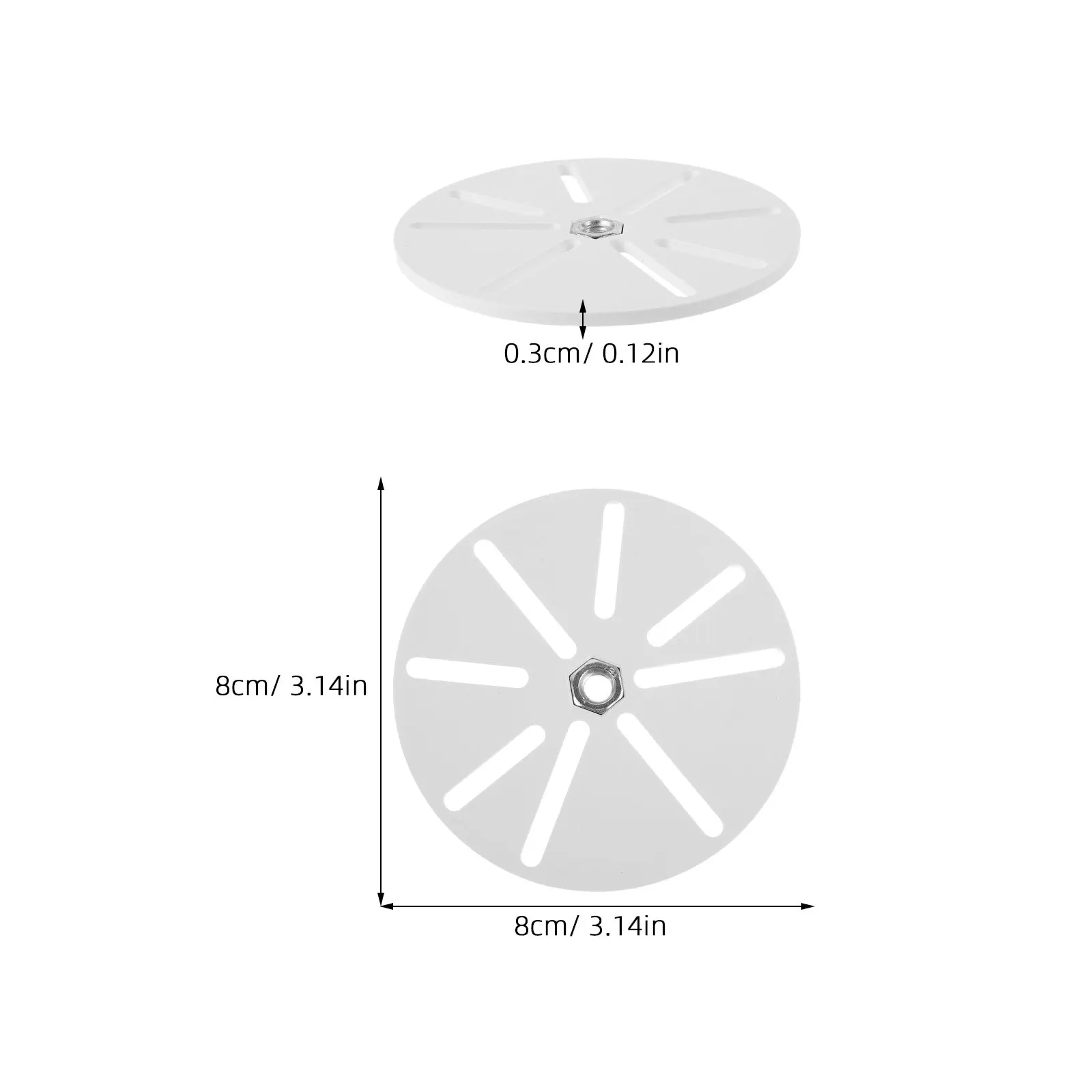 10Pcs Round Camera Base Stable Wall Mounting Plate Adjustable Angle Flat Security Camera Stand Holder Desk Mount for Indoor