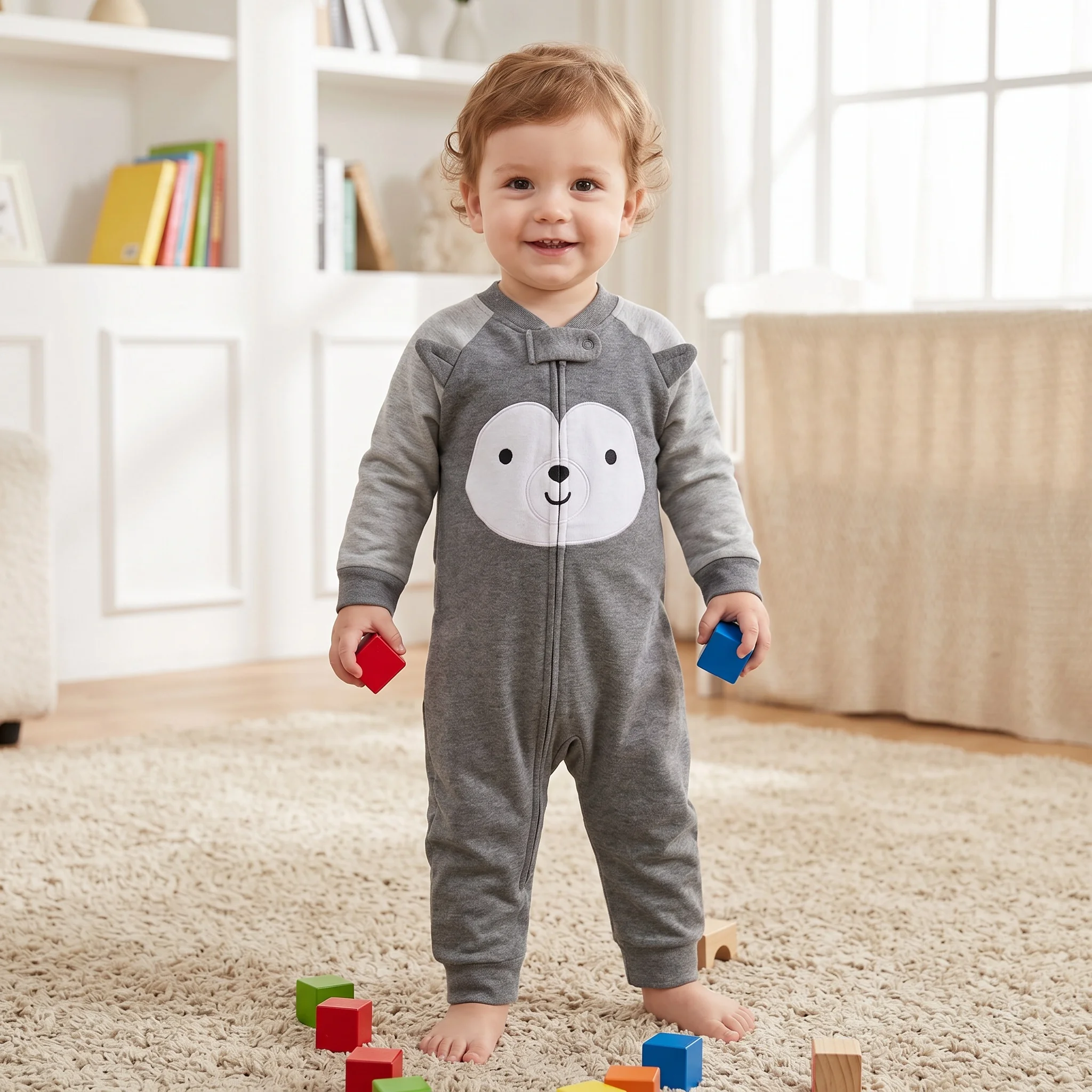رومبير قطني ناعم مزدوج الجانب - مراجعة Cotton Baby Onesies Zipper وسعره