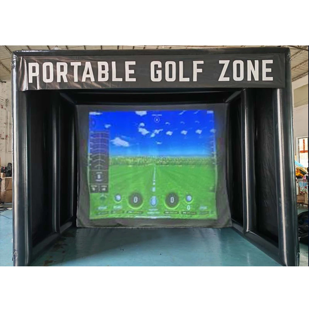 

Airtight Custom Outdoor Inflatable Golf Practice Simulator Tent Screen Inflatable Movie Screen Tent
