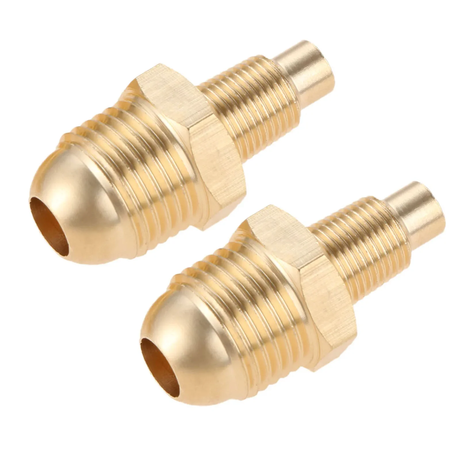 2Pcs Brass Propane Orifice Connector Tube Fitting for Casting Cooking Stove Grill Turkey Pot Cooker 3/8