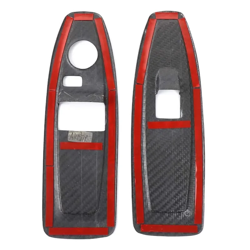 For BMW 1 2 Series F20 F21 F22 F23 2014-2019 Real Carbon Fiber Car window lift button frame decorative sticker car accessories