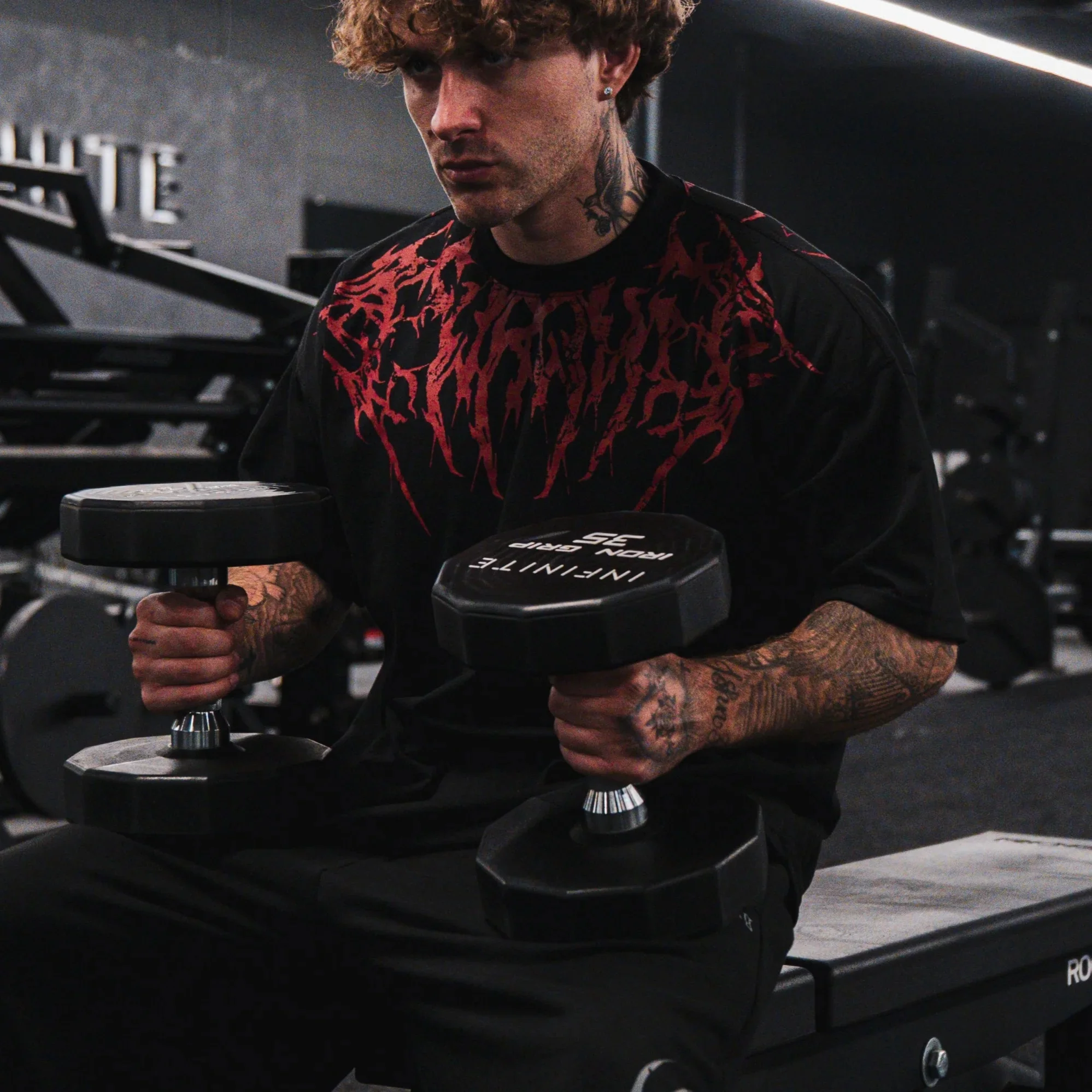 Unisex T shirt Men Women Dark Oversized Cotton Tee Skull Print Workout Gym Top Streetwear Fitness Clothing Alternative Fashion image 4