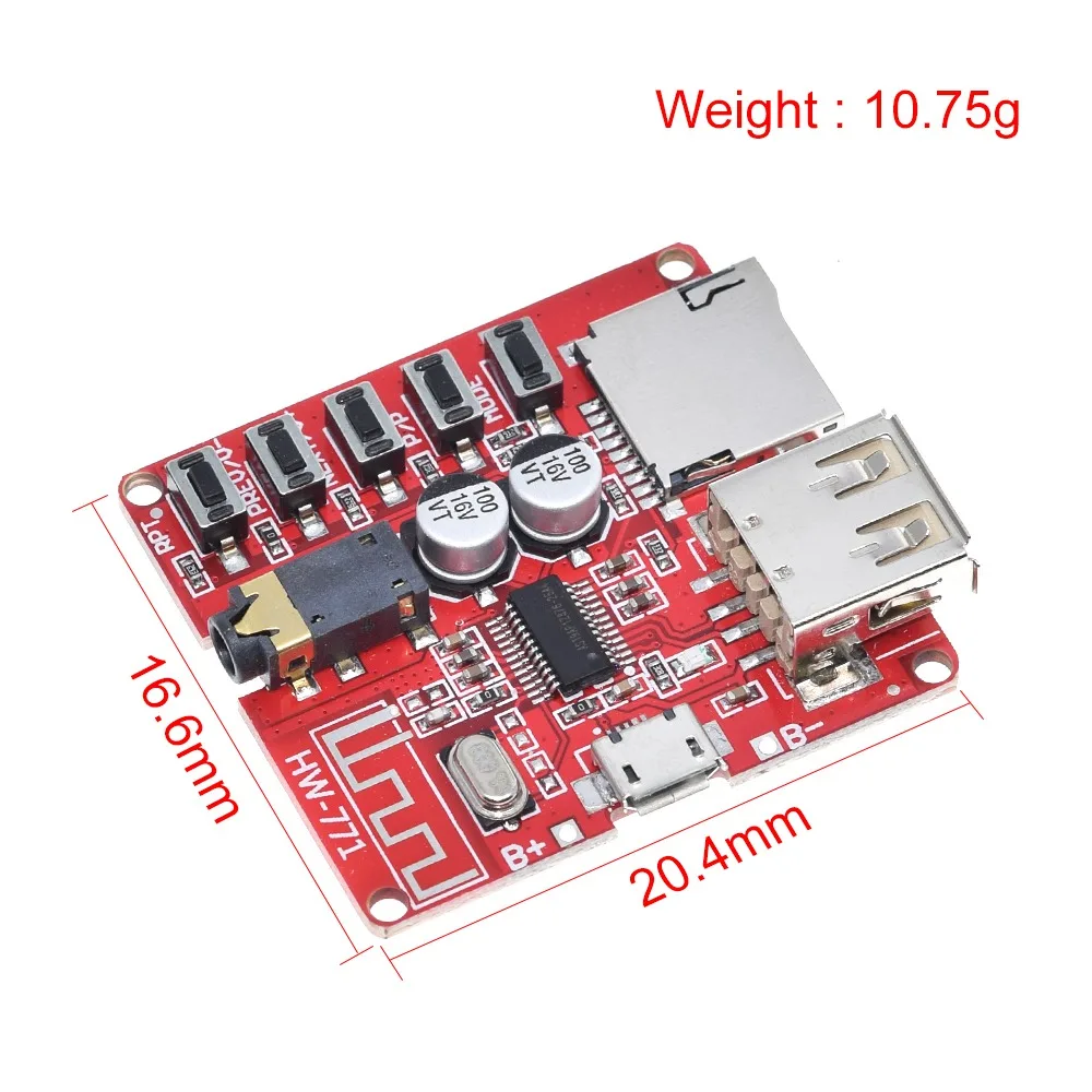 New Bluetooth decoder board MP3 lossless car speaker amplifier modified Bluetooth 4.1 circuit board