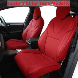 Tesla Model X Custom Fit Car Seat Cover Accessories For 2018-2021 Full Covered High Quality Leather 5 6 7 Seaters Cushion