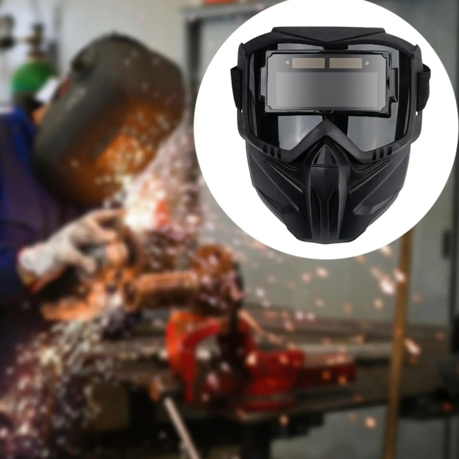 Auto Darkening Welding Glasses Protective Gear Flame Resistant Detachable for Welding Cutting Grinding Comfortable Welding Mask