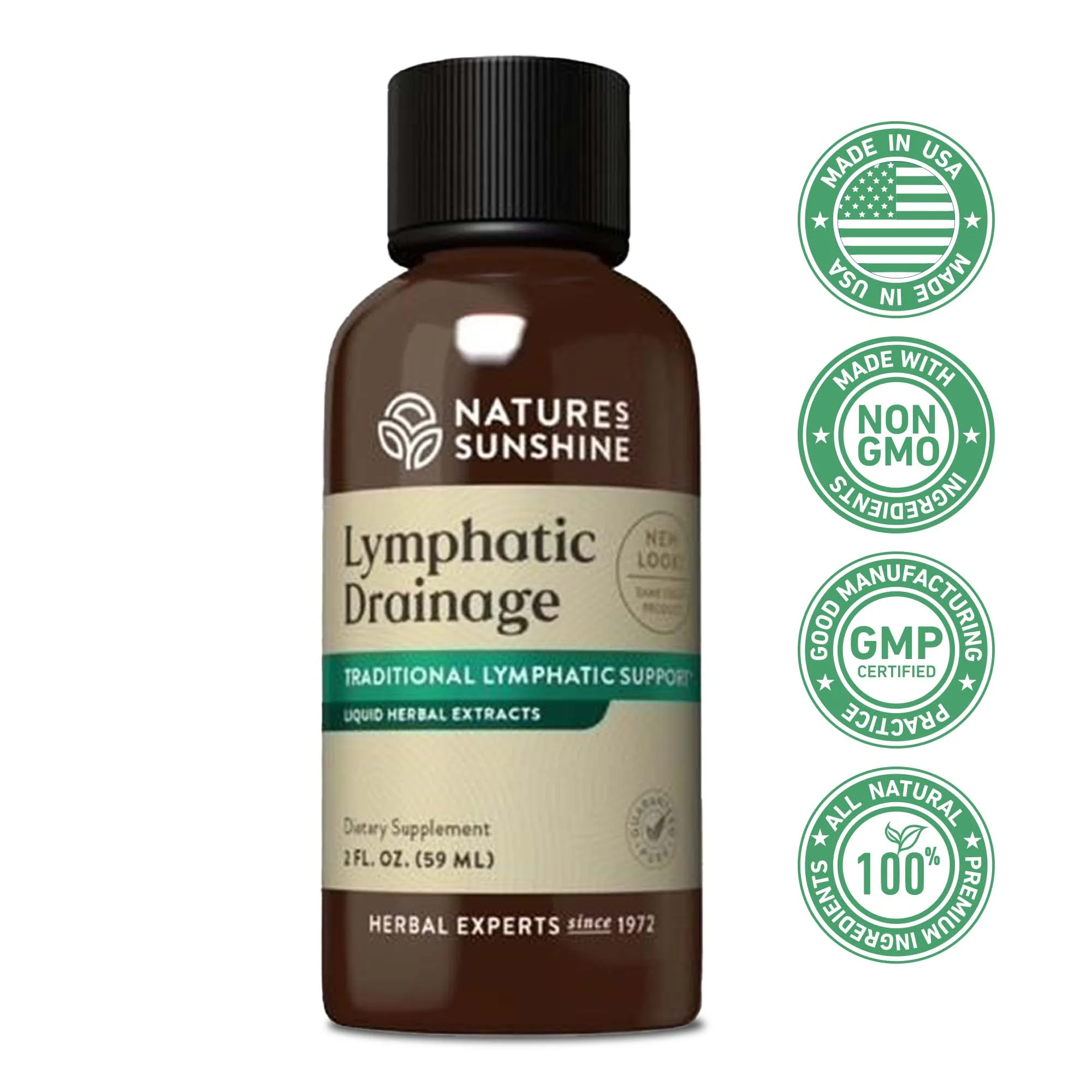 

Lymphatic Drainage Supplement Product Natures Sunshine Herbal Extract Liquid Beverage Improve Immunity Health Care