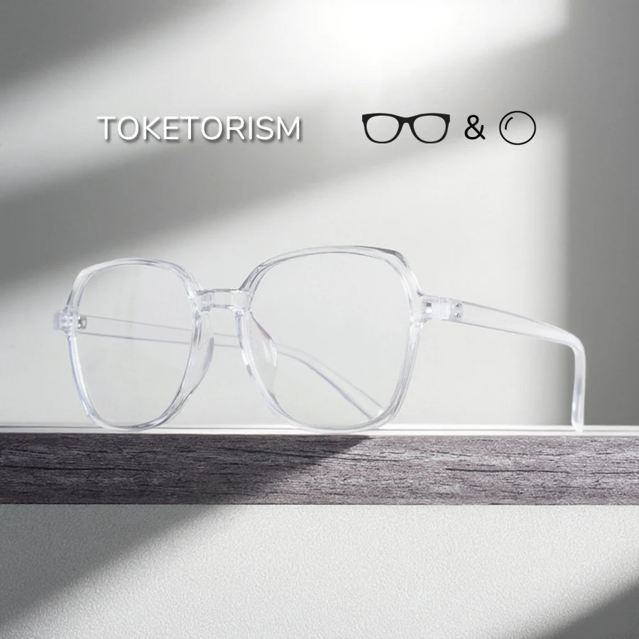 

Toketorism Transparent Frame Men's Reading Glasses Women's Computer Eyeglasses Optical Eyewear