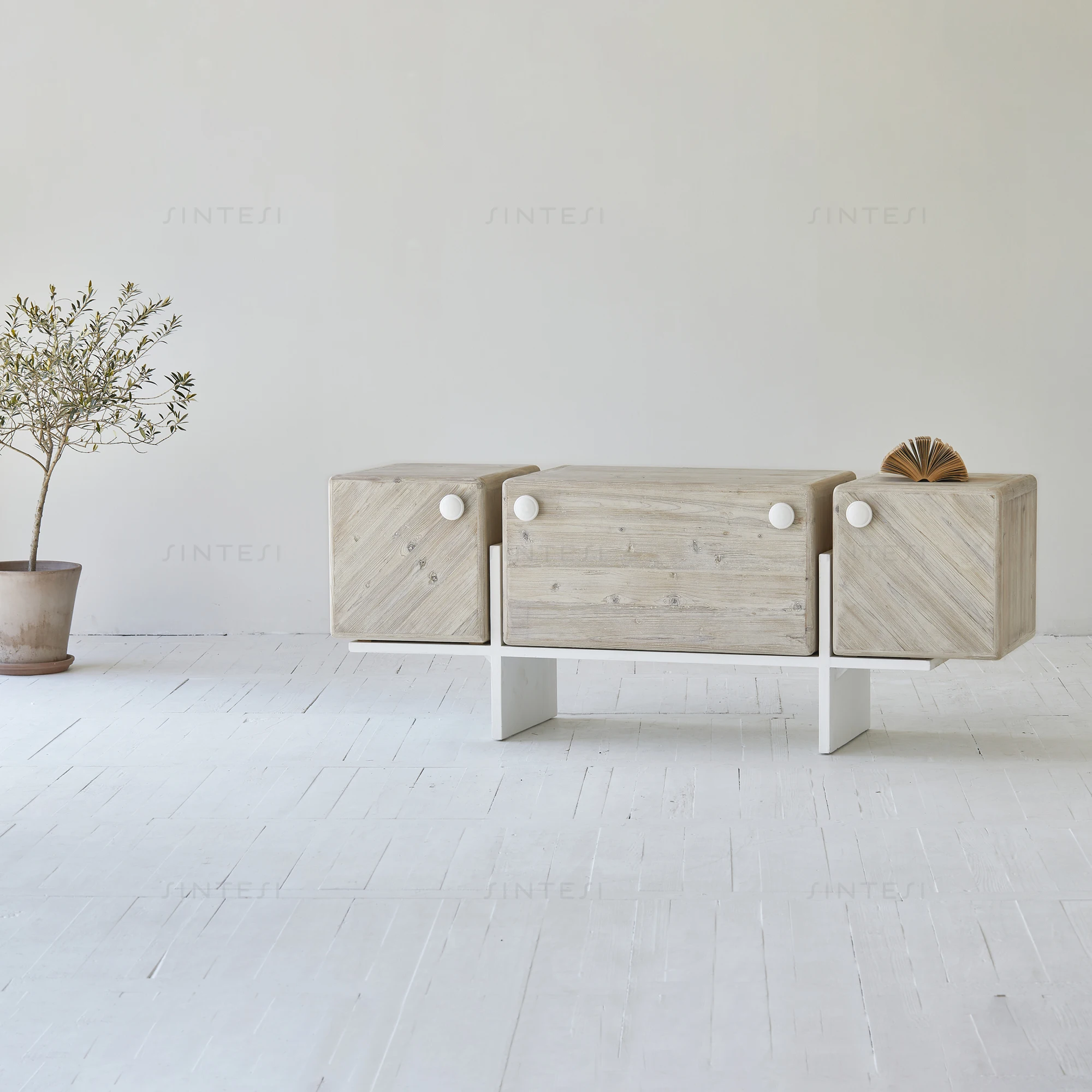 

Modern Minimalist Design Solid Wood Sideboard Furniture Home Storage TV Wall Cabinet